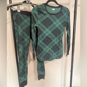 Old Navy Plaid Thermal Knit Pajamas